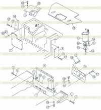 Floor plate and fender (with standard cab) (with traction frame) 2 Floor plate and fender (with standard cab) (with traction frame) 2