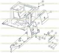 Floor plate and fender (with standard cab) (with traction frame) 4 Floor plate and fender (with standard cab) (with traction frame) 4