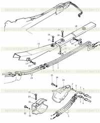 Гидравлический трубопровод (для наклона отвала) Гидравлический трубопровод (для наклона отвала)