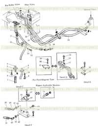 Трубопровод сервоклапана (для подъема лезвия) Трубопровод сервоклапана (для подъема лезвия)