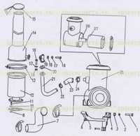 Очиститель воздуха и колпачок Очиститель воздуха и колпачок