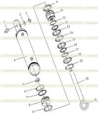 TILT OIL CYLINDER ASS'Y (R.H.) TILT OIL CYLINDER ASS'Y (R.H.)