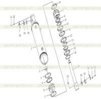 Рулевой масляный цилиндр в сборе (левая сторона) Рулевой масляный цилиндр в сборе (левая сторона)