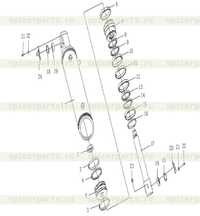 Рулевой масляный цилиндр в сборе (правая сторона) Рулевой масляный цилиндр в сборе (правая сторона)