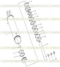 Поворотный масляный цилиндр (левая сторона) Поворотный масляный цилиндр (левая сторона)
