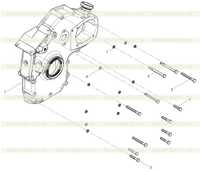 Front wall cover assembly (gear end) Front wall cover assembly (gear end)