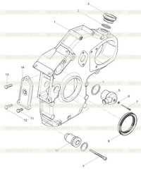 Front wall cover subassembly (gear end) Front wall cover subassembly (gear end)