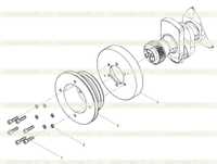 V belt pulley assembly with damper V belt pulley assembly with damper