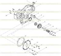 Front wall cover subassembly (gear end) Front wall cover subassembly (gear end)