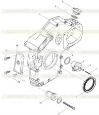 Front wall cover subassembly (gear end) Front wall cover subassembly (gear end)