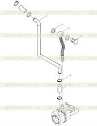 Water pipe subassembly of oil cooler Water pipe subassembly of oil cooler