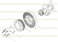 V belt pulley assembly with damper V belt pulley assembly with damper