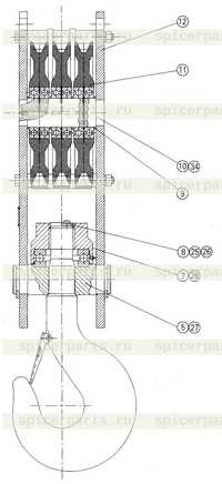 11415659 Средний крюк стрелы 11415659 Средний крюк стрелы