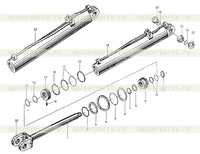 Левый и правый цилиндр стрелы Левый и правый цилиндр стрелы