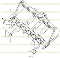 Ковш для пород (Зубья сварочной втулки гнезда 3.0) 252109208 Ковш для пород (Зубья сварочной втулки гнезда 3.0) 252109208