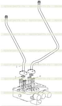 Блок стальной трубы трехсекционного распределительного клапана 251808435 Блок стальной трубы трехсекционного распределительного клапана 251808435