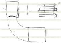 Блок стальной трубы всасывающей рабочего насоса 251808549 2 Блок стальной трубы всасывающей рабочего насоса 251808549 2