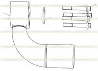Блок стальной трубы всасывающей рабочего насоса 251808549 Блок стальной трубы всасывающей рабочего насоса 251808549