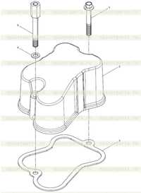 Комбинация кожуха крышки цилиндра Комбинация кожуха крышки цилиндра
