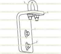 Установочный блок стальной трубы двухсекционного опрокидывающего короба 251808043 Установочный блок стальной трубы двухсекционного опрокидывающего короба 251808043
