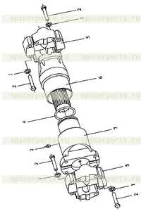 Привод заднего вала в сборе Привод заднего вала в сборе