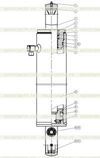 Левый цилиндр выгрузки Левый цилиндр выгрузки