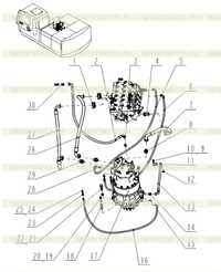 Swing motor install assembly Swing motor install assembly