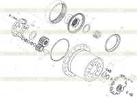 Редуктор планетарной ступицы промежуточной оси II D1030100652ZY Редуктор планетарной ступицы промежуточной оси II D1030100652ZY