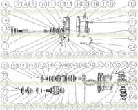 Промежуточная ось главного редуктора в сборе D1030100048ZY Промежуточная ось главного редуктора в сборе D1030100048ZY