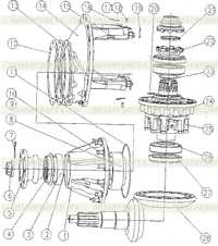Задняя ось главного редуктора в сборе D1030100168ZY Задняя ось главного редуктора в сборе D1030100168ZY