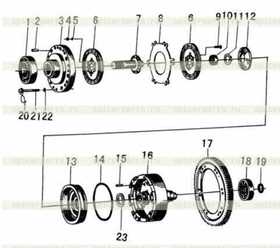 DRIVEN DISK FOR THE SECOND SPEED