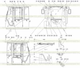 Стекло заднее SDLG 419949 (13х88)