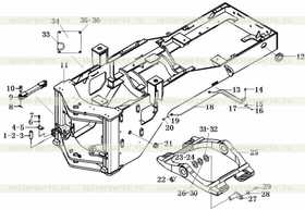 OSCILLATING FRAME BACK OIL PIPE