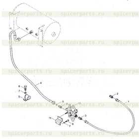 Каталог запчастей для 9F653-35A000000B0 Brake supply pressure system