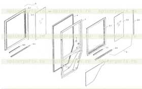 Каталог запчастей для 9F653-45B030000A0  Cab outside installs assembly 2