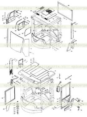 Каталог запчастей для 9F653-45B030000A0 Cab outside installs assembly