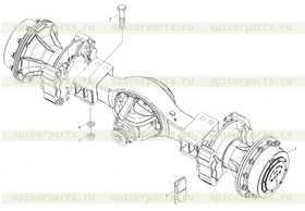 Каталог запчастей для 9F653-26A000000A0  Front drive axle installation