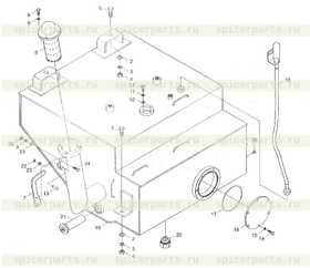 Каталог запчастей для 9F650-08B000000A0  Fuel tank installation