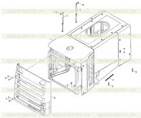 Каталог запчастей для 9F653-47A000000A0  Protective hood installation assembly -1