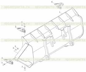 Каталог запчастей для Ковш 1,8 м3