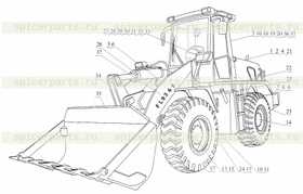 Каталог запчастей для Общий вид погрузчика