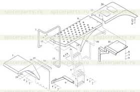 Каталог запчастей для Брызговик и площадка для движения