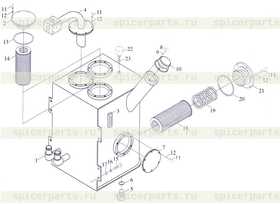 Каталог запчастей для Гидронасосный масляный бак