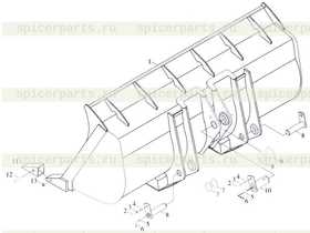 Каталог запчастей для Ковш-лопата в сборе