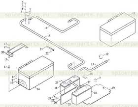 Каталог запчастей для Монтаж аккумулятора