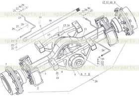 Каталог запчастей для Монтаж заднего приводного моста
