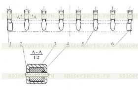 Палец коронки ковша 6A9/LG855.11III.1-24