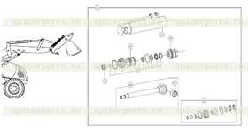 RAM ASSEMBLY, CLAMSHOVEL