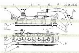 CYLINDER HEAD COVER WELDMENT D30-1003060C