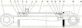 Piston rod HSGL-80/45*327-1